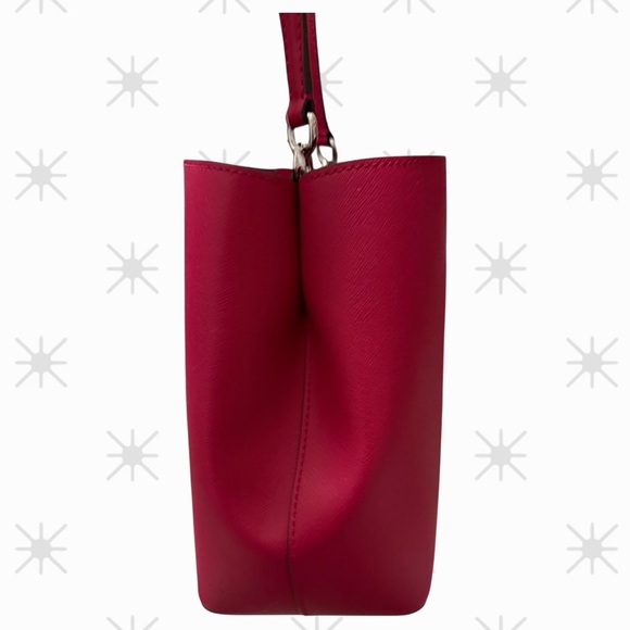 🦄 Michael Kors Pratt Medium Shoulder Bag in Dark Raspberry! - Picture 8 of 10